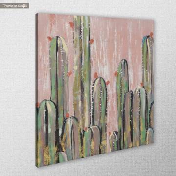 Πίνακας σε καμβά Cactus, τεράγωνο 2