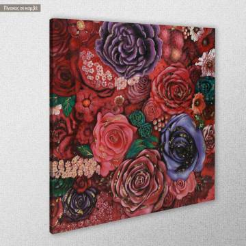 Canvas print Roses in red 2
