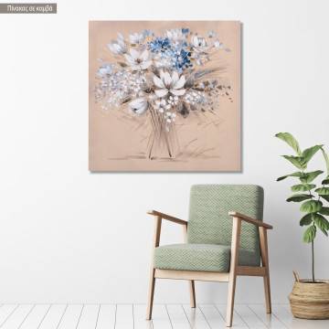 Canvas print Flowers in sketch