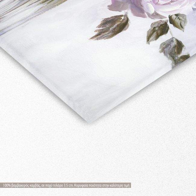 Πίνακας σε καμβά Mauve roses, λεπτομέρεια