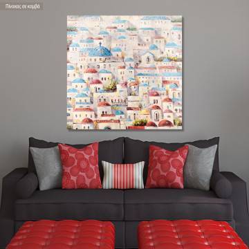 Canvas print Greek island, square