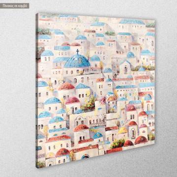 Canvas print Greek island, square 2