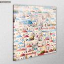 Canvas print Greek island, square