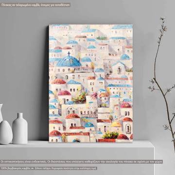 Canvas print, Greek island, vertical