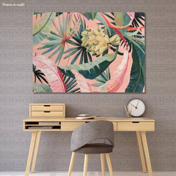 Canvas print Leaves and bananas