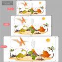 Kids wall stickers happy dinos