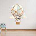 Kids wall stickers Watercolor zebra air balloon