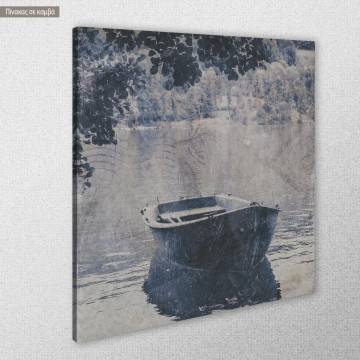 Πίνακας σε καμβά A boat, vintage picture 2