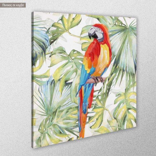 Πίνακας σε καμβά Colorful parrot, κοντινό