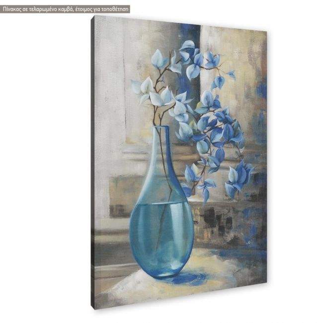 Πίνακας σε καμβά Turquoise vase I, κοντινό