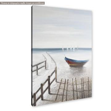 Canvas print Colorful boat vertical Framed canvas View 1 2