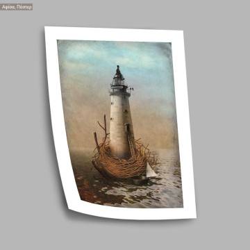 The lighthouse boat, κάδρο, μαύρη κορνίζα 2