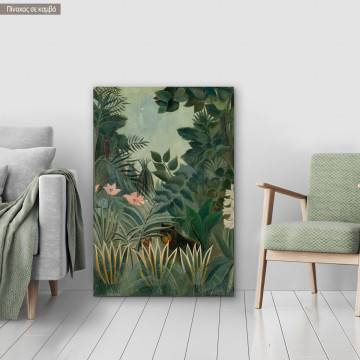 Πίνακας ζωγραφικής The equatorial jungle, Rousseau H, αντίγραφο σε καμβά