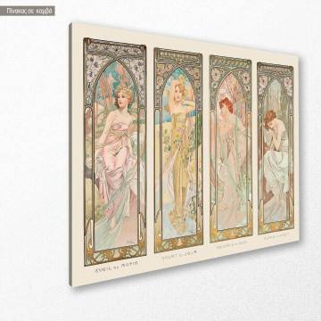 Canvas print Times of day (green), Mucha A. 2