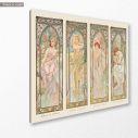 Canvas print Times of day (green), Mucha A.