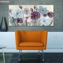 Canvas print Actylic flowers, panoramic