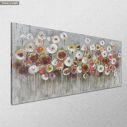 Canvas print Flowers in many colours, panoramic