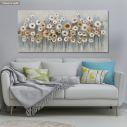 Canvas print Flowers in many colours I, panoramic