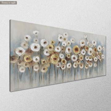 Canvas print Flowers in many colours I panoramic Framed canvas View 1 2
