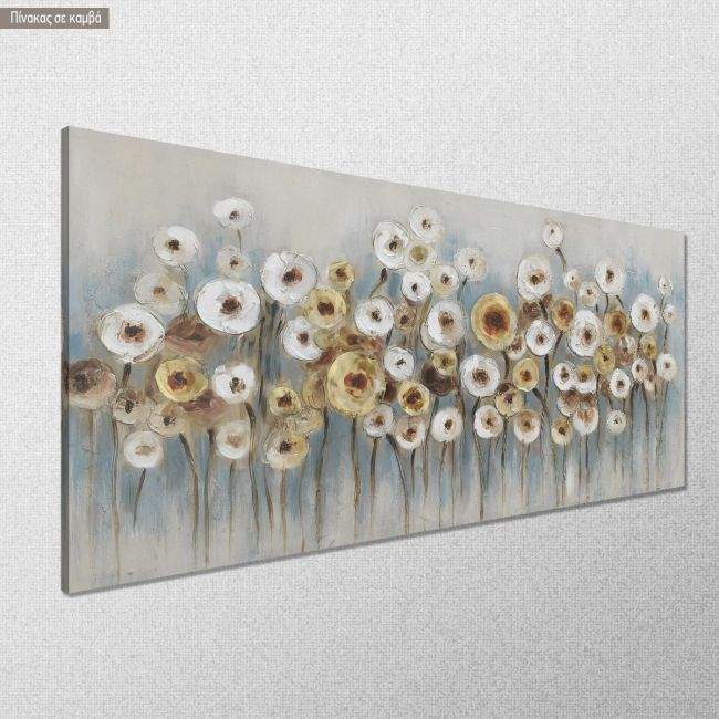 Canvas print Flowers in many colours I, panoramic