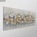 Canvas print Flowers in many colours I, panoramic