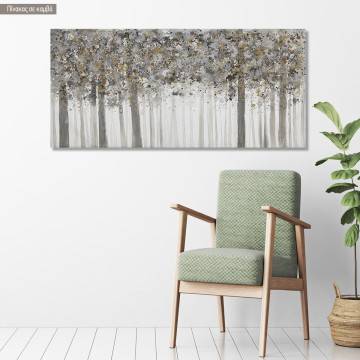 Canvas print Abstract trees, panoramic