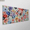 Canvas print Flowers in many colours III, panoramic