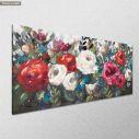 Canvas print Flowers in many colours IV, panoramic