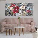Canvas print Flowers in many colours V, panoramic