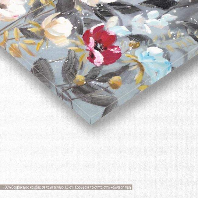 Πίνακας σε καμβά Flowers in many colours V, πανοραμικός, λεπτομέρεια