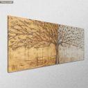 Πίνακας σε καμβά Golden and silver tree, πανοραμικός, κοντινό