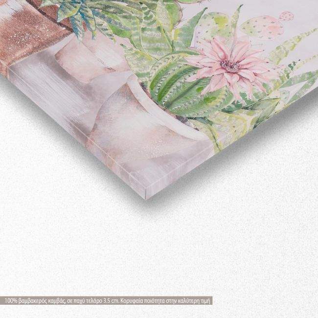 Canvas print Cacti in panorama, panoramic