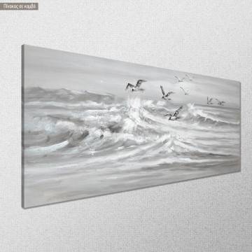 Canvas print Over the gray sea panoramic Framed canvas View 1 2