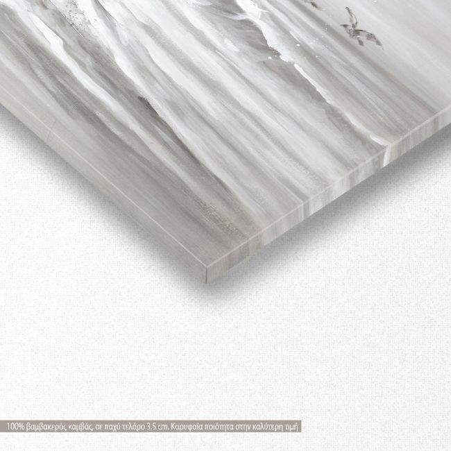 Canvas print Over the gray sea, panoramic