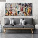 Canvas print Colorful city, panoramic