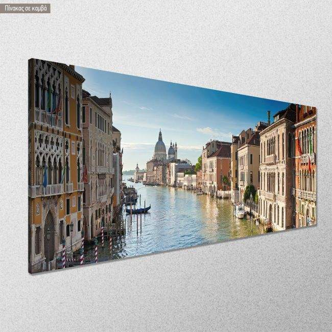 Πίνακας σε καμβά Venice, Grand canal, πανοραμικός, κοντινό