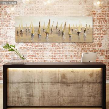 Canvas print Sail race, panoramic