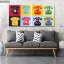 Canvas print Pop art phones, panoramic