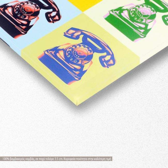 Canvas print Pop art phones, panoramic