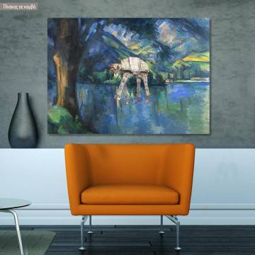 Canvas print AT-ACTin lac d'Annecy (based on The lac d'Annecy by P. Cezanne)