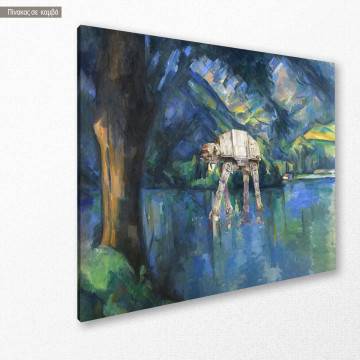 Canvas print AT-ACTin lac d'Annecy (based on The lac d'Annecy by P. Cezanne) 2