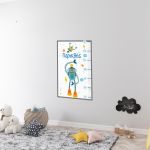 Wall stickers height measure little robots