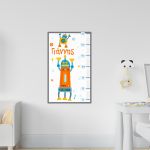 Wall stickers height measure little robots II