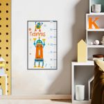 Wall stickers height measure little robots II