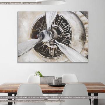 Canvas print Airplane engine