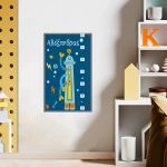 Wall stickers height measure little robots III