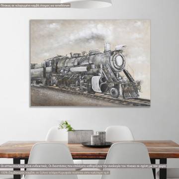Canvas print Steam train