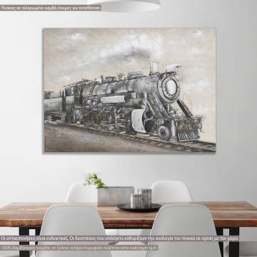 Πίνακας σε καμβά Steam train