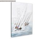 Πίνακας σε καμβά White sails, κοντινό