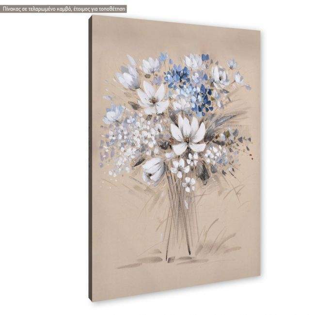 Πίνακας σε καμβά Flowers in sketch, κοντινό